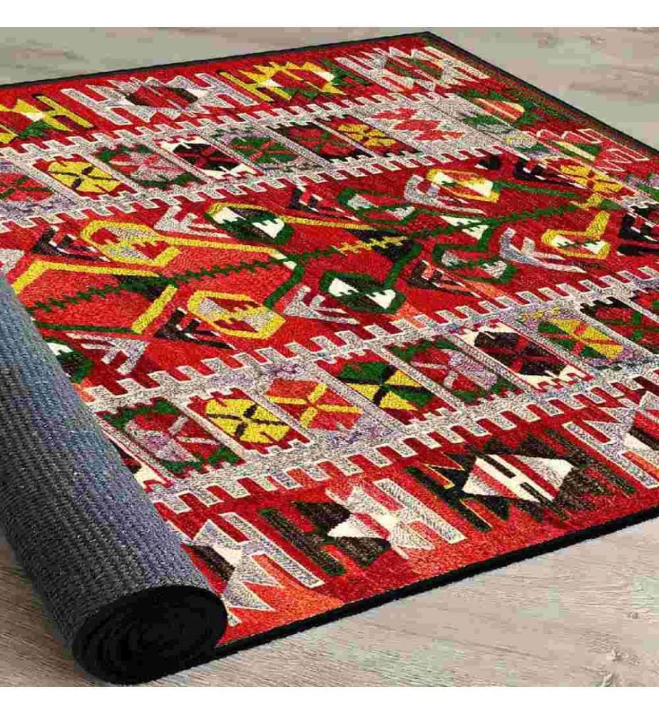 Carpet, Multicolor, 100% Velvet Fabric, Sole: 100% COTTON, 180 x 280 cm