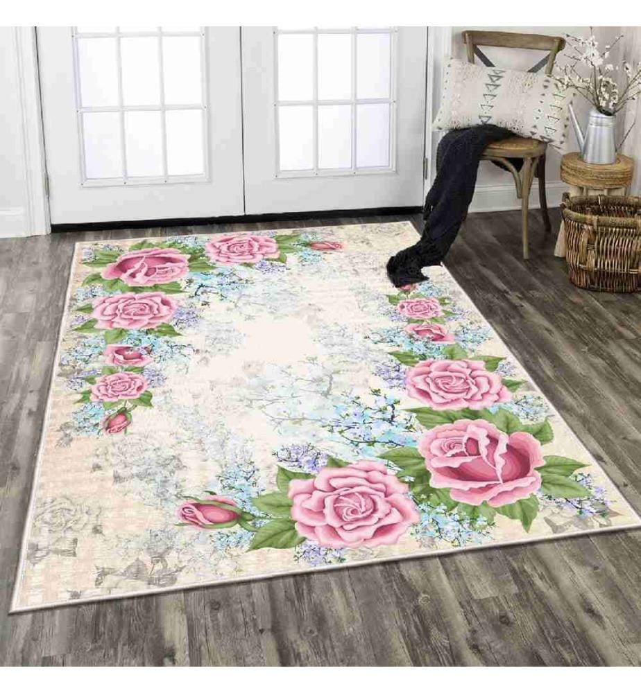Hall Carpet, Multicolor, 100% Velvet Fabric, Sole: 100% COTTON, 100 x 200 cm