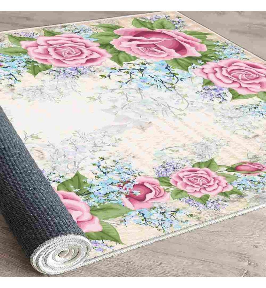 Hall Carpet, Multicolor, 100% Velvet Fabric, Sole: 100% COTTON, 100 x 200 cm