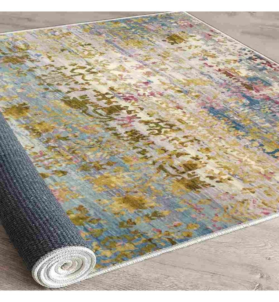 Carpet, Multicolor, 100% Velvet Fabric, Sole: 100% COTTON, 140 x 220 cm