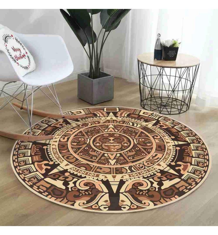 Rug, 100 x 100, , Brown, 70% Cotton - 30% Polyester, Cotton Sole