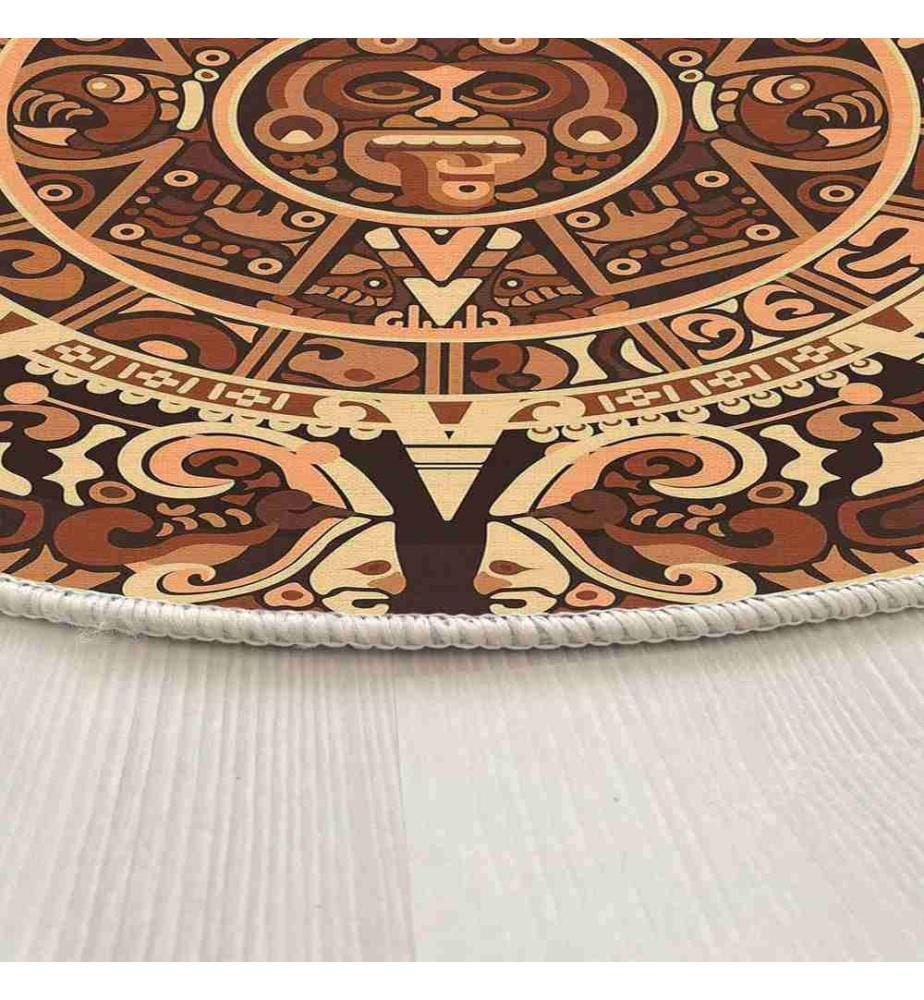 Rug, 100 x 100, , Brown, 70% Cotton - 30% Polyester, Cotton Sole