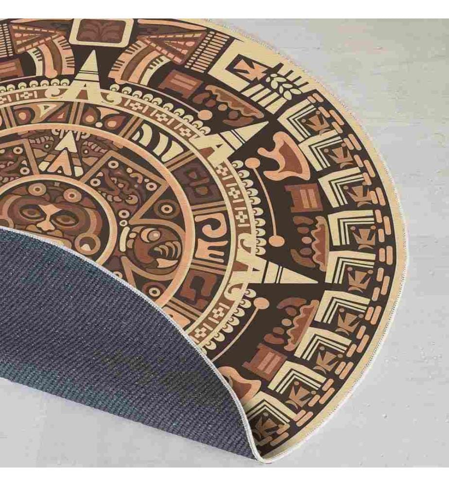 Rug, 100 x 100, , Brown, 70% Cotton - 30% Polyester, Cotton Sole