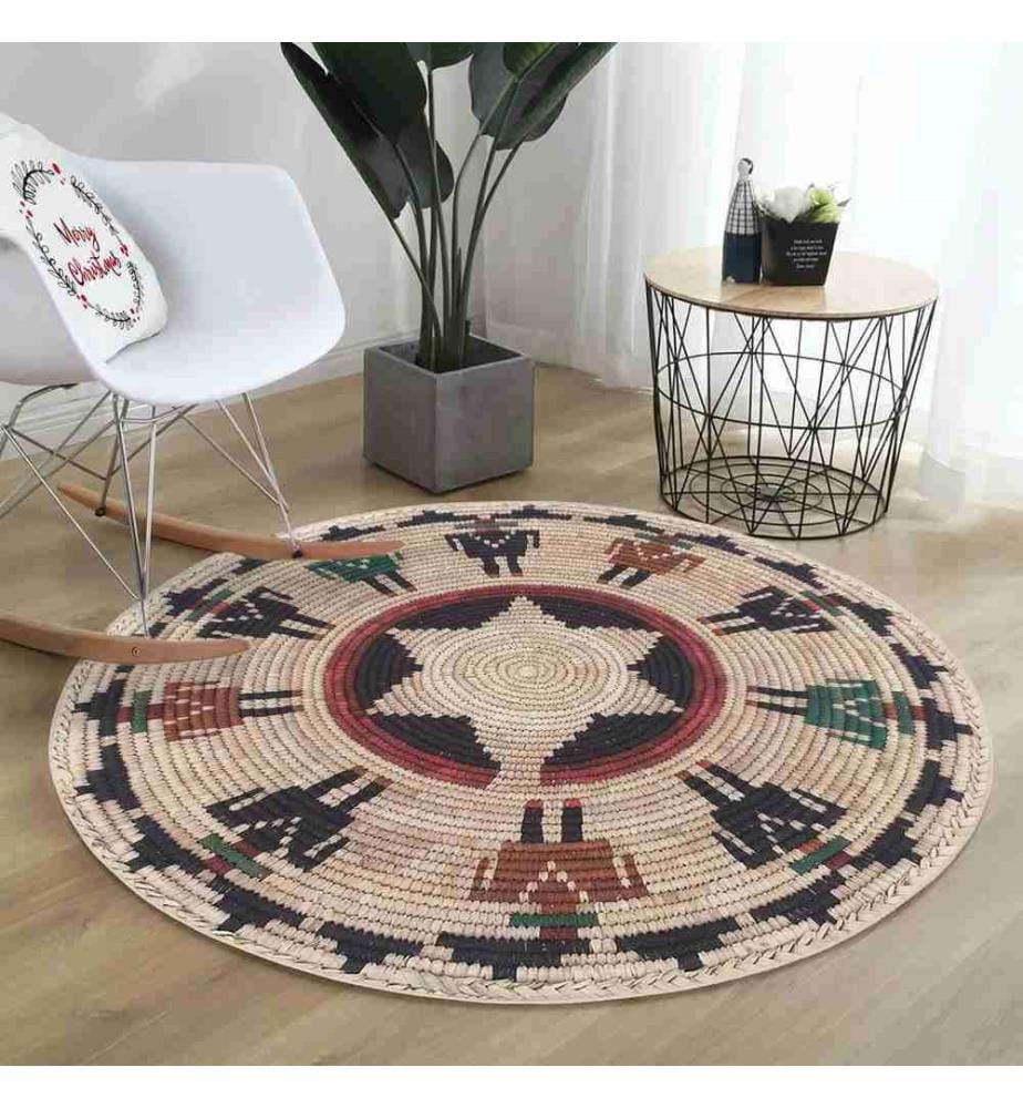 Rug, 100 x 100, , Multicolor, 70% Cotton - 30% Polyester, Cotton Sole