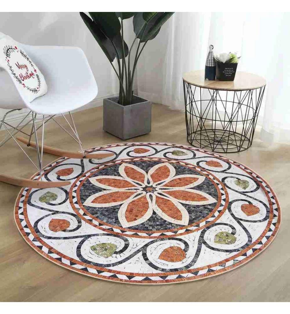 Rug, 100 x 100, , Orange, 70% Cotton - 30% Polyester, Cotton Sole