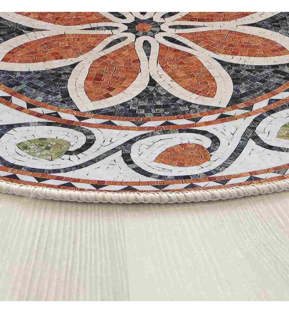 Rug, 100 x 100, , Orange, 70% Cotton - 30% Polyester, Cotton Sole