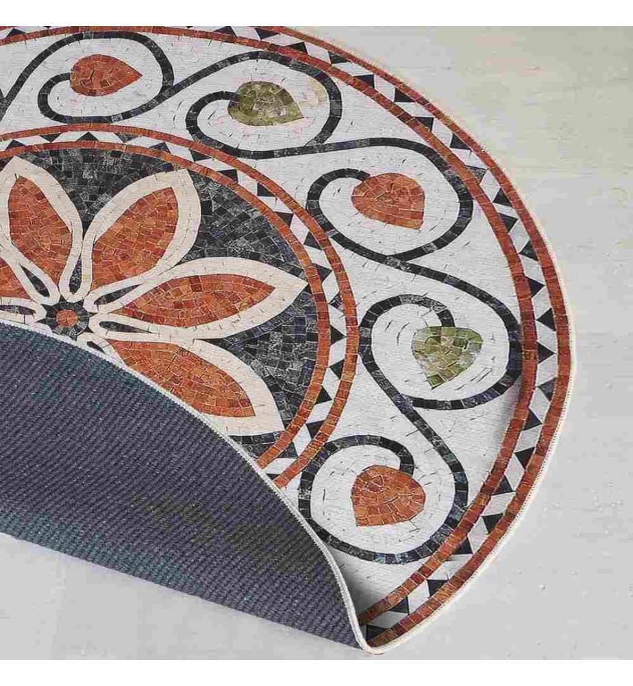 Rug, 100 x 100, , Orange, 70% Cotton - 30% Polyester, Cotton Sole