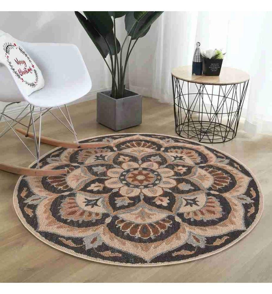 Rug, 100 x 100, , Brown, 70% Cotton - 30% Polyester, Cotton Sole