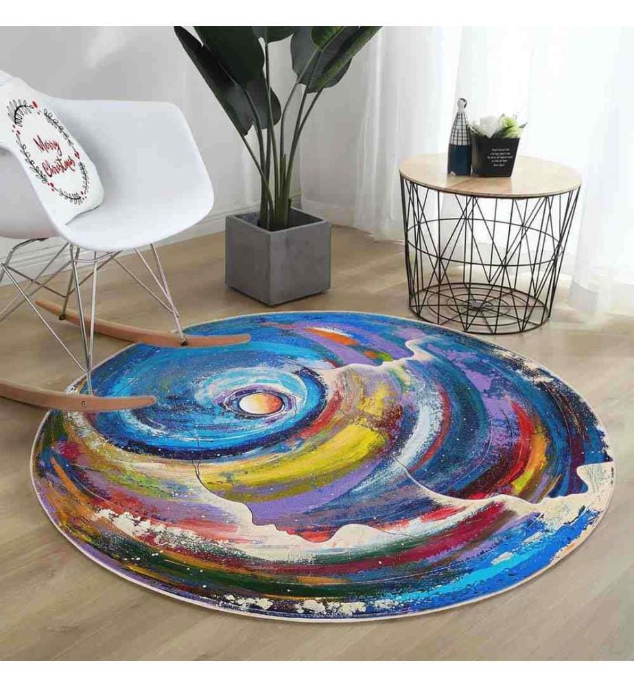 Rug, 90 x 90, , Multicolor, 70% Cotton - 30% Polyester, Cotton Sole