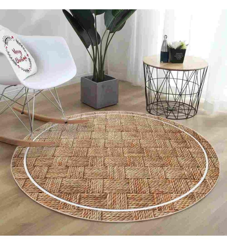 Rug, 90 x 90, , Cream, 70% Cotton - 30% Polyester, Cotton Sole