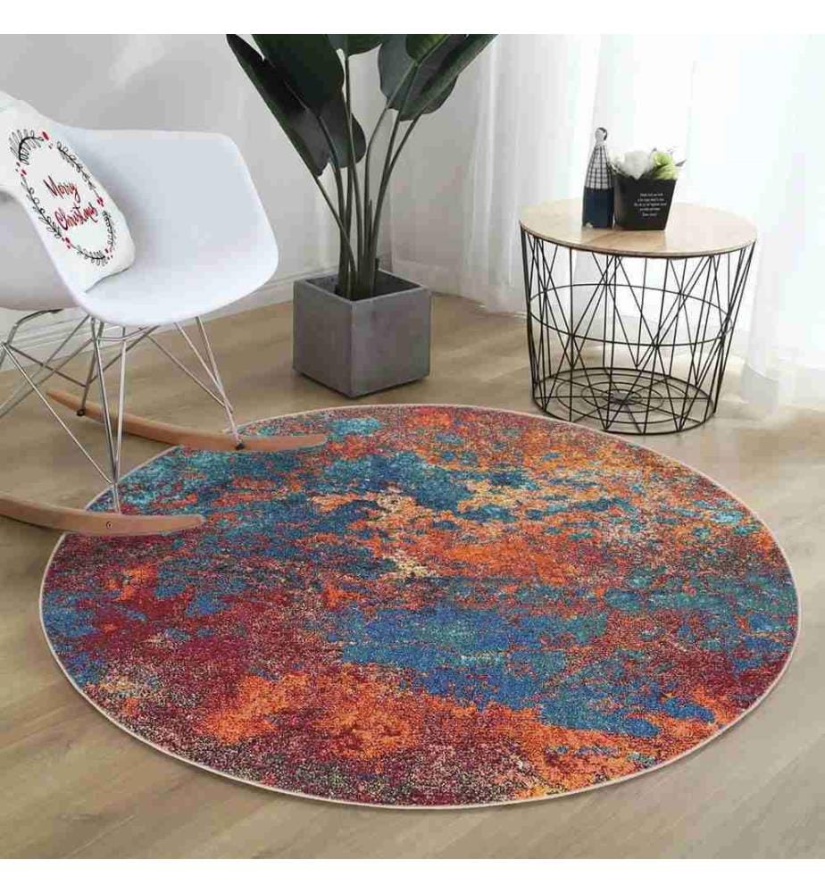 Rug, 90 x 90, , Multicolor, 70% Cotton - 30% Polyester, Cotton Sole