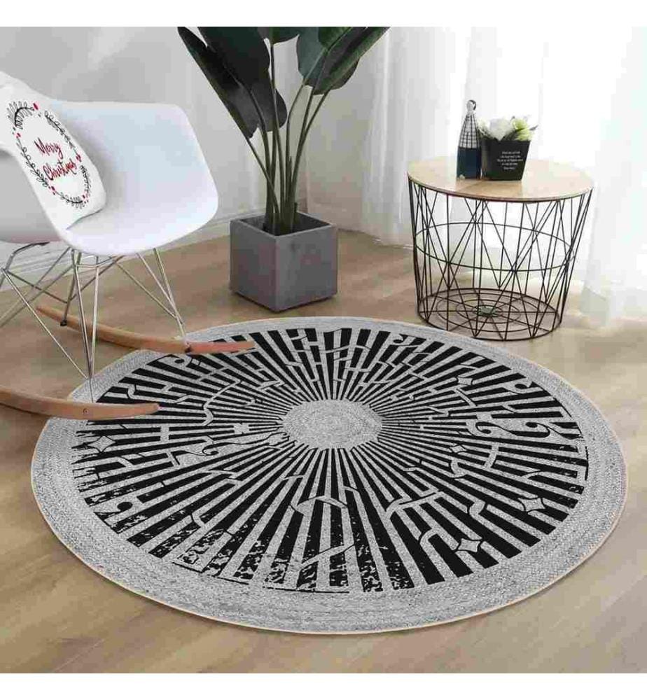 Rug, 100 x 100, , Grey, 70% Cotton - 30% Polyester, Cotton Sole