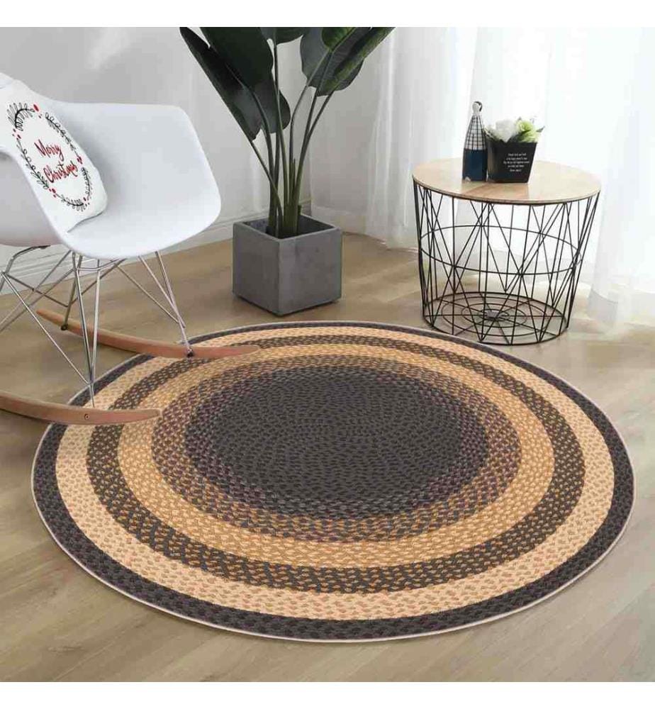 Rug, 90 x 90, , Brown, 70% Cotton - 30% Polyester, Cotton Sole