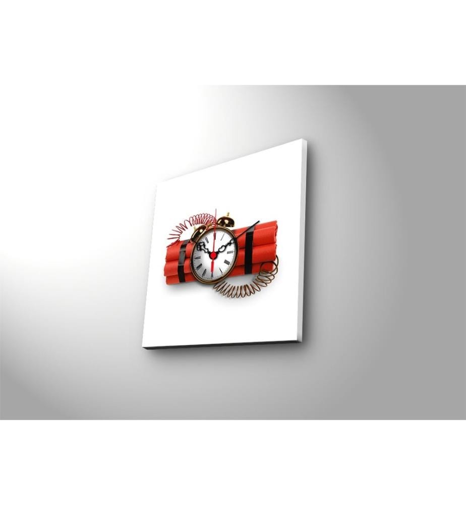 Horloge murale décorative en toile, Multicolore, Suede Canvas