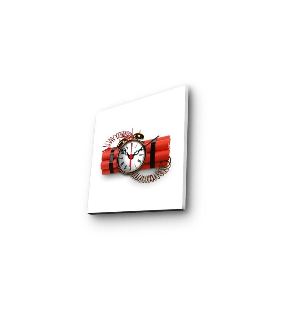 Horloge murale décorative en toile, Multicolore, Suede Canvas