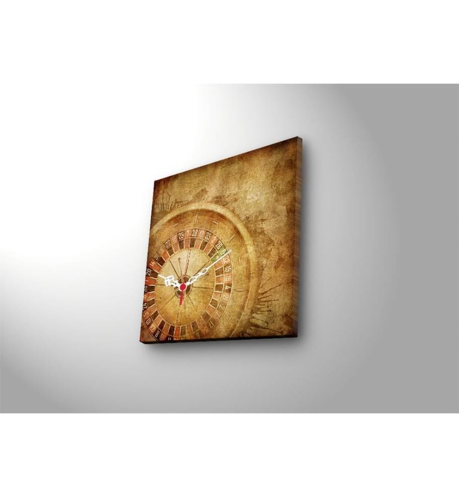 Horloge murale décorative en toile, Multicolore, Suede Canvas