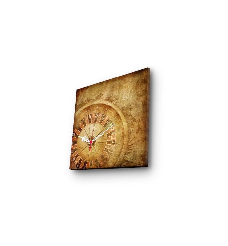 Horloge murale décorative en toile, Multicolore, Suede Canvas