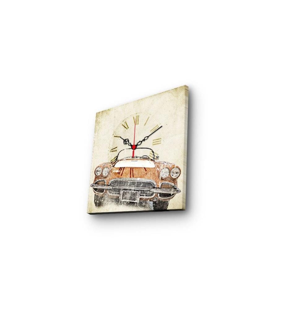 Horloge murale décorative en toile, Multicolore, Suede Canvas