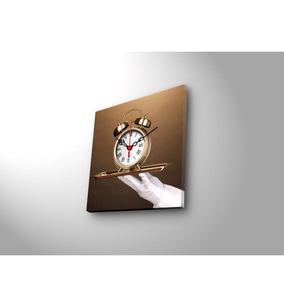 Horloge murale décorative en toile, Multicolore, Suede Canvas