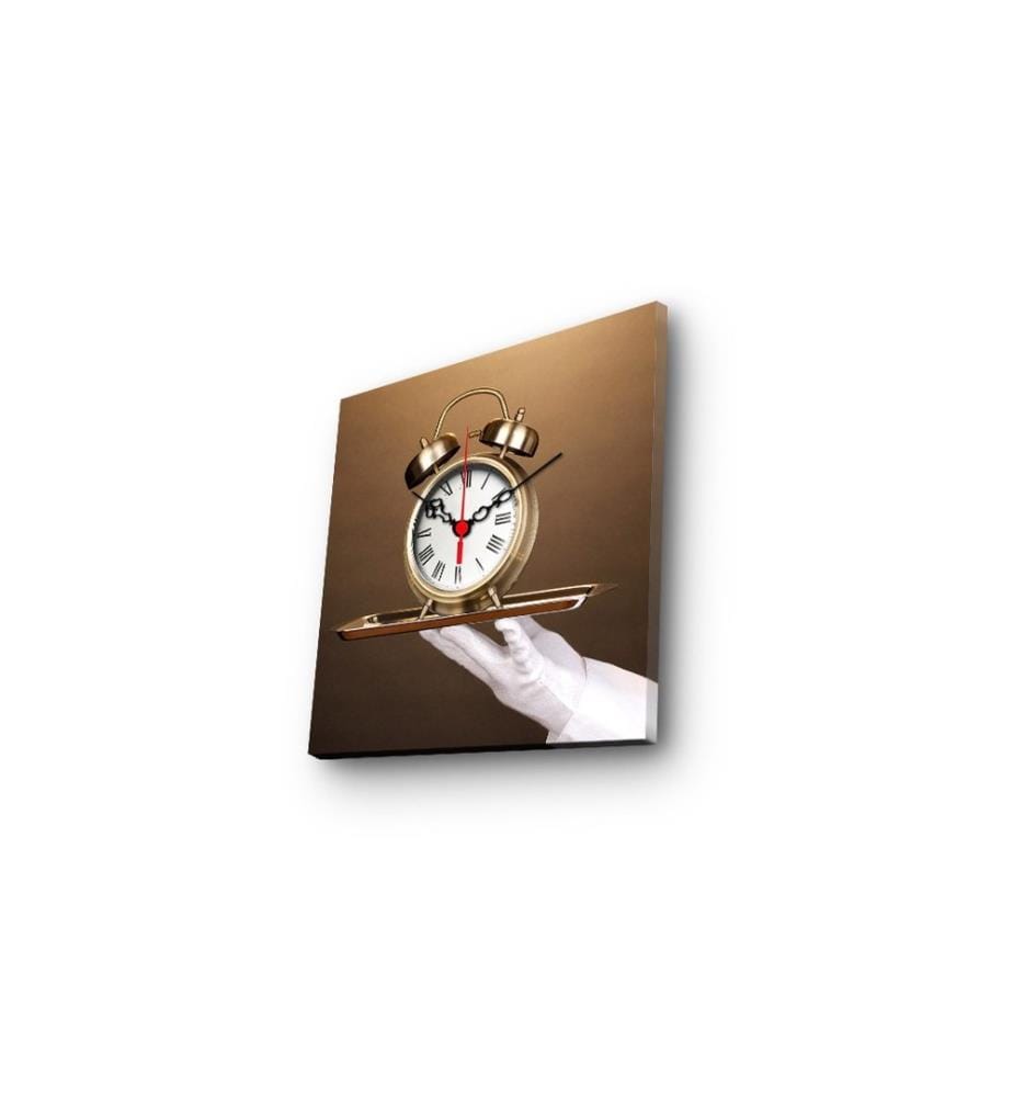 Horloge murale décorative en toile, Multicolore, Suede Canvas