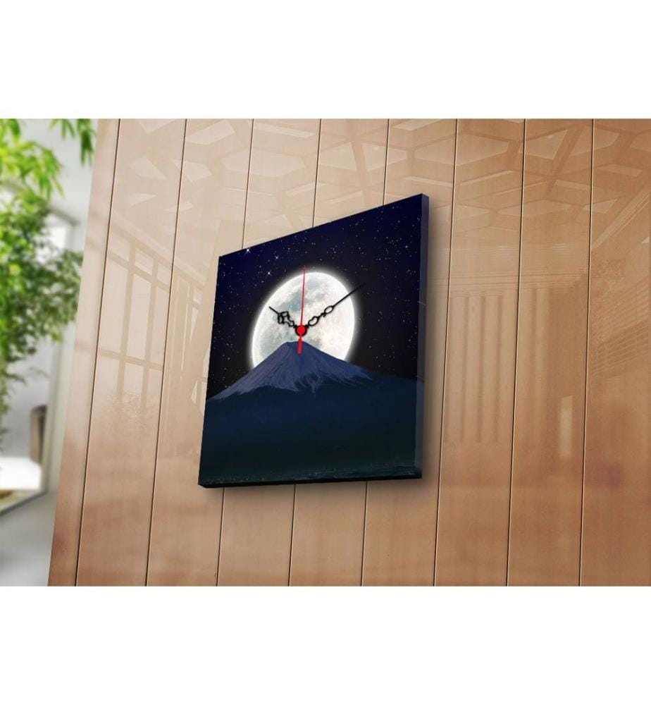 Horloge murale décorative en toile, Multicolore, Suede Canvas