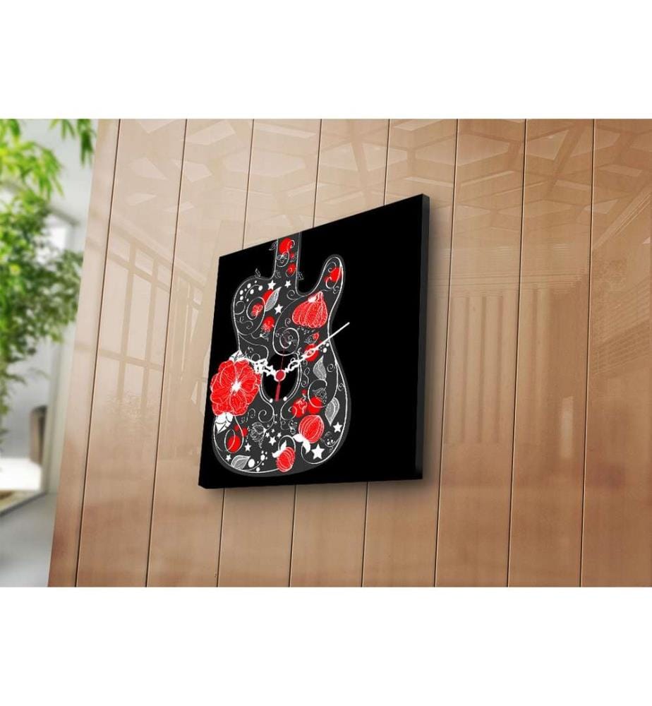 Horloge murale décorative en toile, Multicolore, Suede Canvas