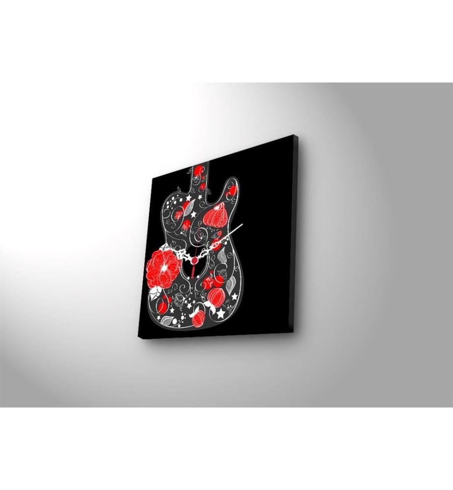 Horloge murale décorative en toile, Multicolore, Suede Canvas