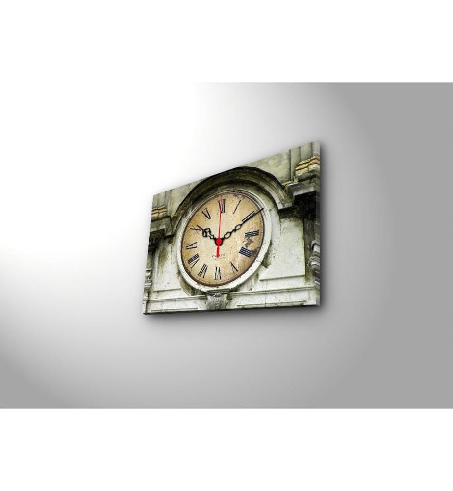 Horloge murale décorative en toile, Multicolore, Suede Canvas