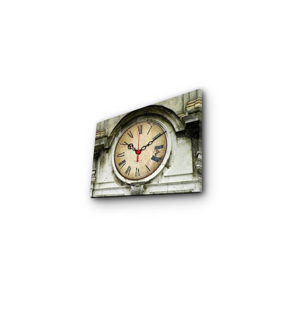 Horloge murale décorative en toile, Multicolore, Suede Canvas