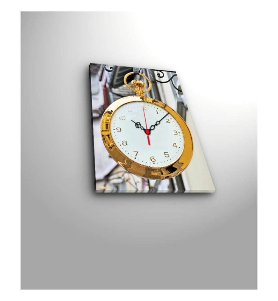 Horloge murale décorative en toile, Multicolore, Suede Canvas
