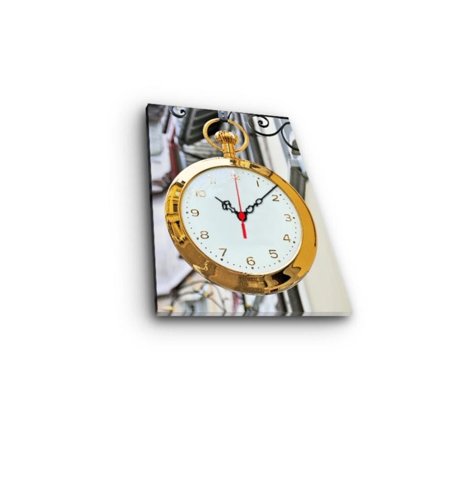 Horloge murale décorative en toile, Multicolore, Suede Canvas