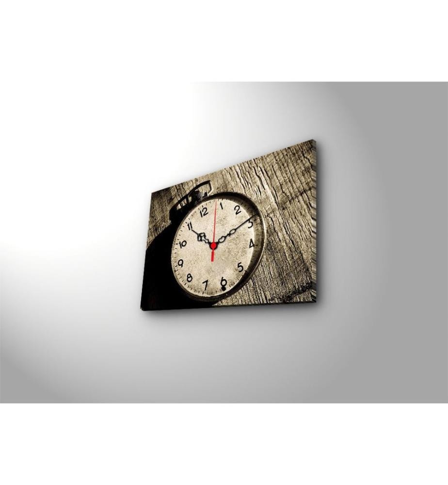 Horloge murale décorative en toile, Multicolore, Suede Canvas