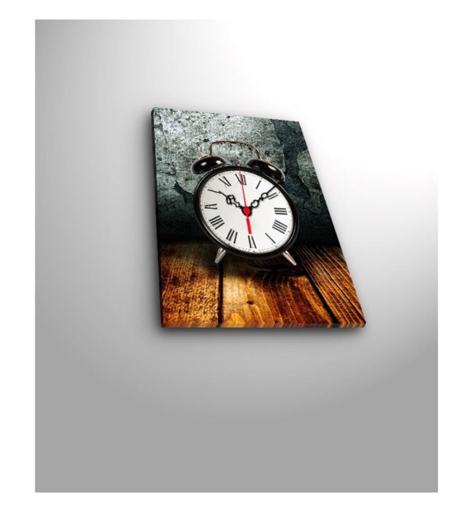 Horloge murale décorative en toile, Multicolore, Suede Canvas