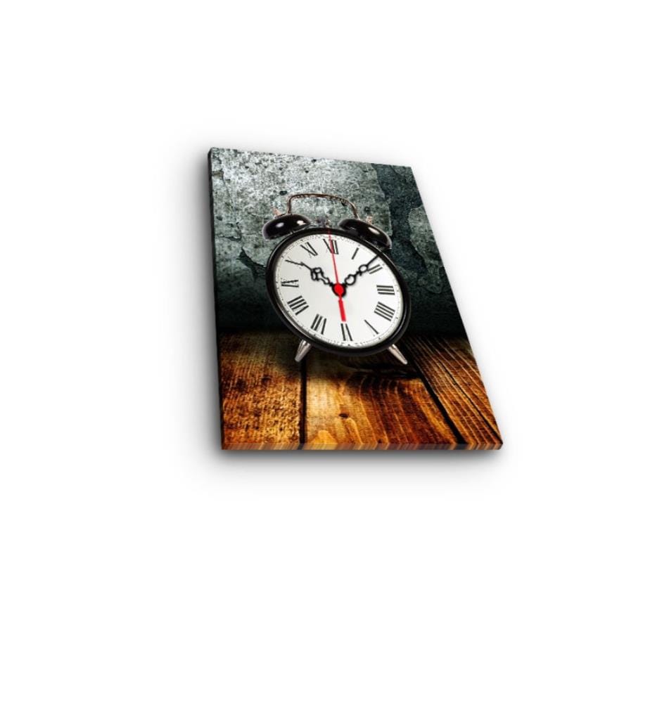 Horloge murale décorative en toile, Multicolore, Suede Canvas