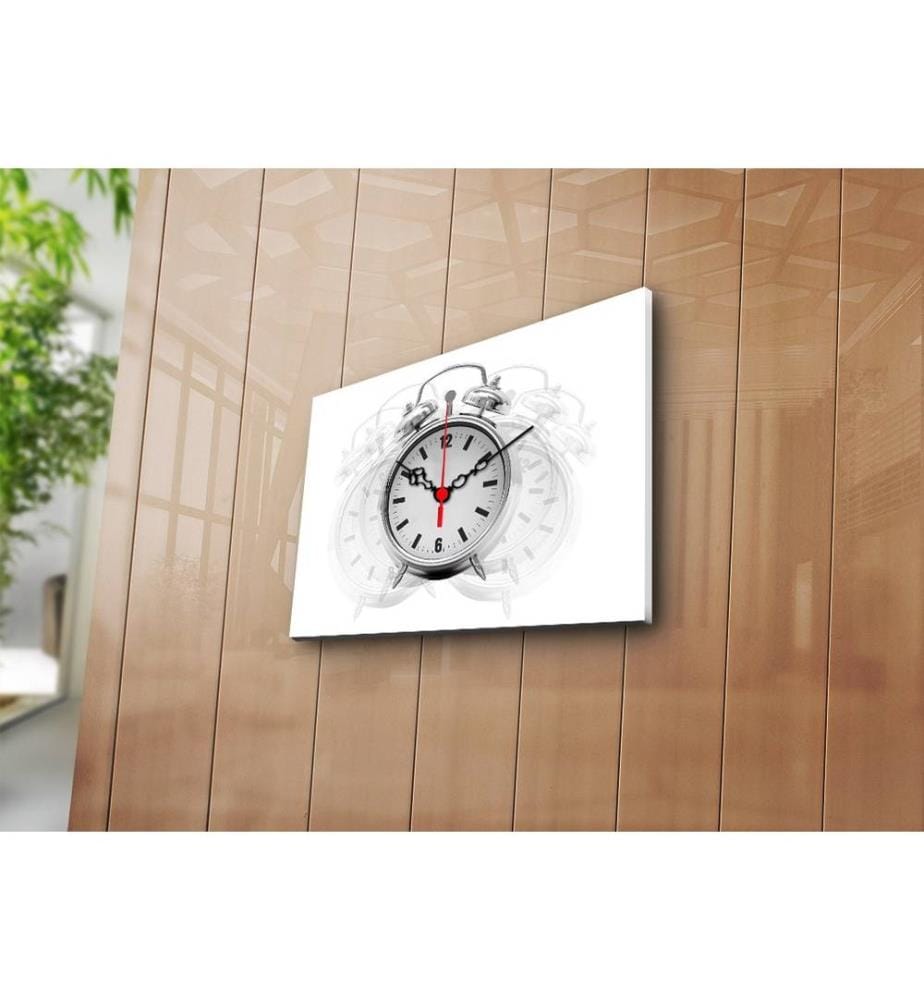 Horloge murale décorative en toile, Multicolore, Suede Canvas