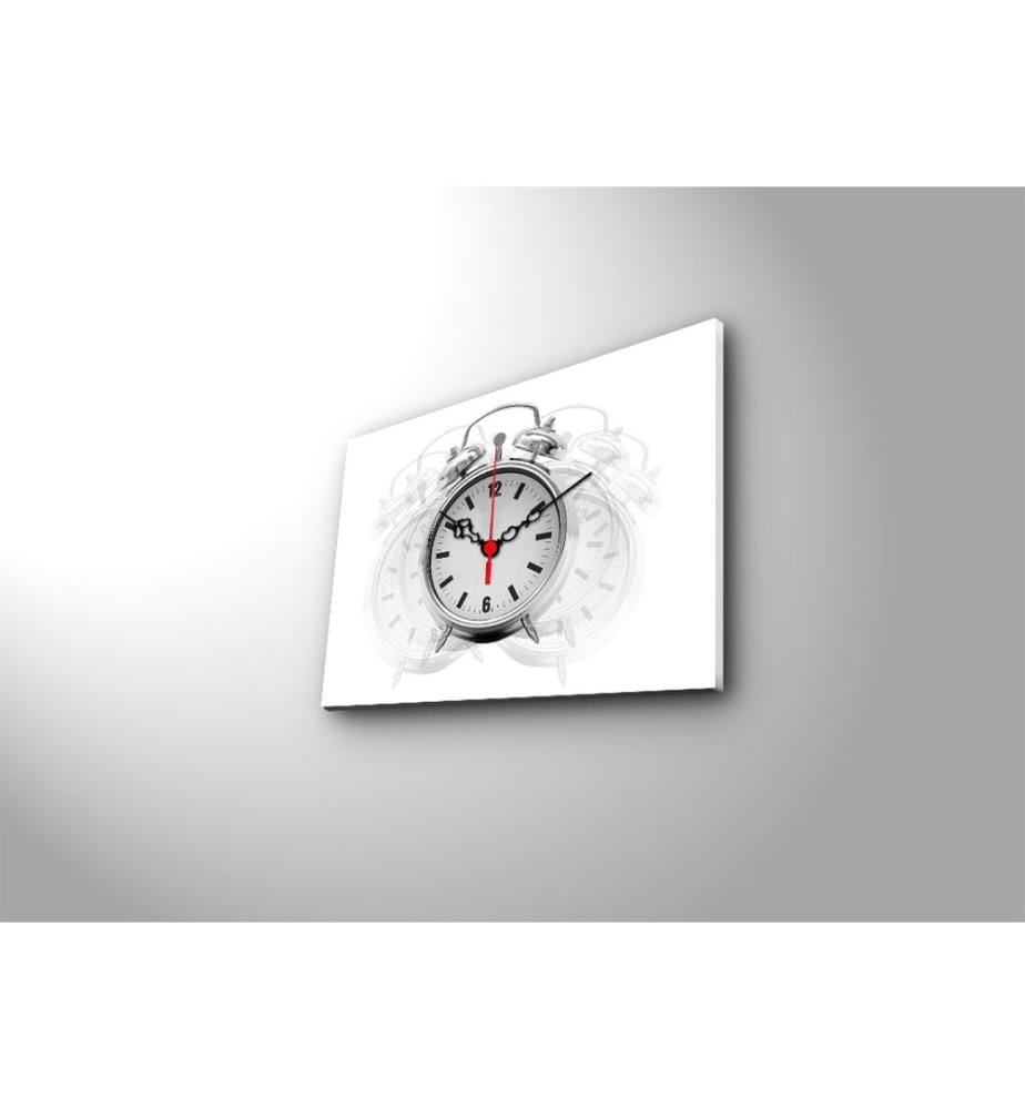 Horloge murale décorative en toile, Multicolore, Suede Canvas