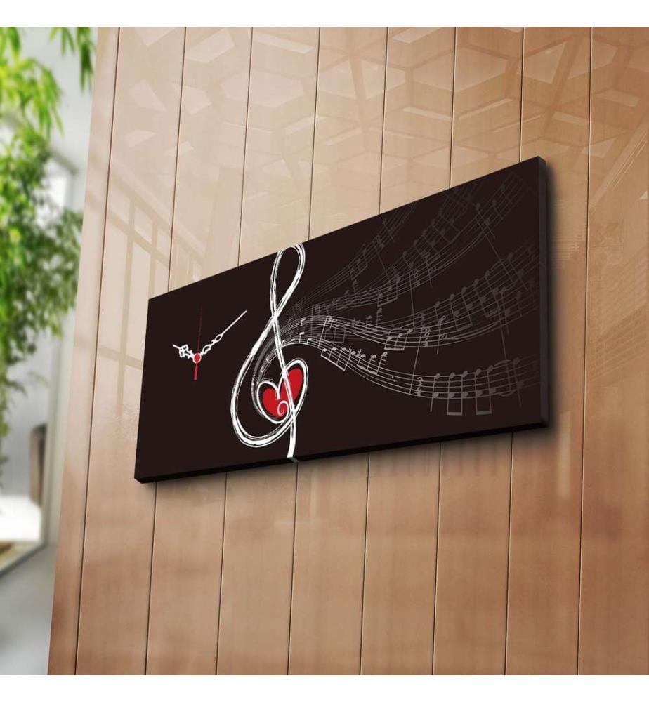 Horloge murale décorative en toile, Multicolore, Suede Canvas