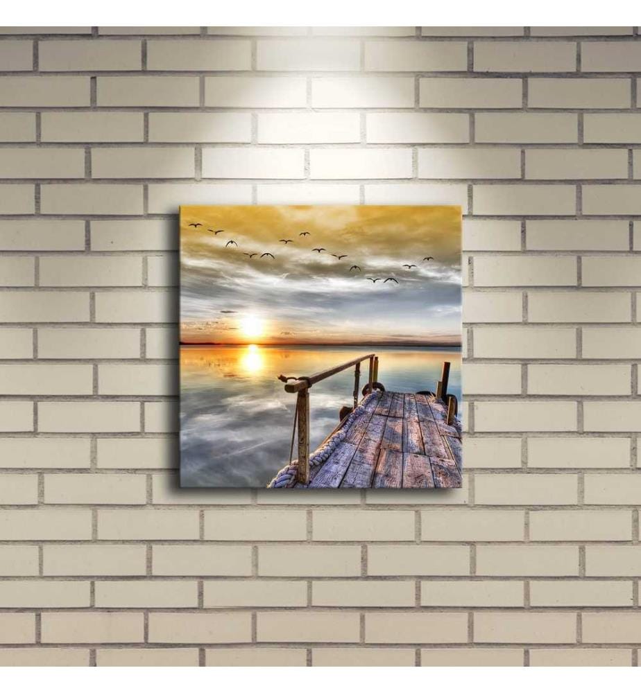Peinture sur toile décorative éclairée par LED, multicolore, toile en daim