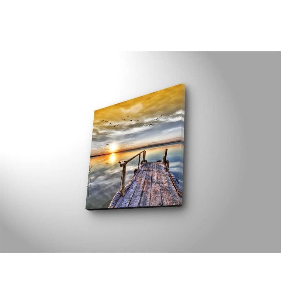 Peinture sur toile décorative éclairée par LED, multicolore, toile en daim