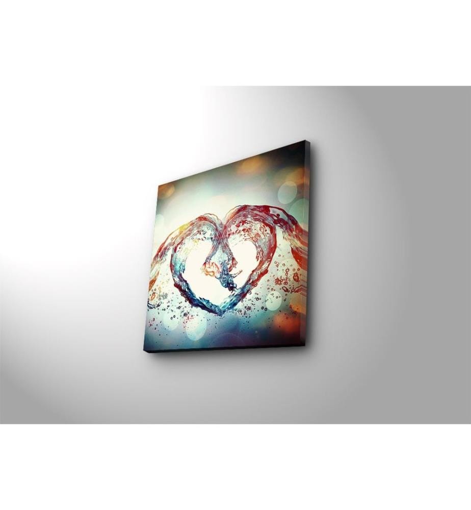 Peinture sur toile décorative éclairée par LED, multicolore, toile en daim