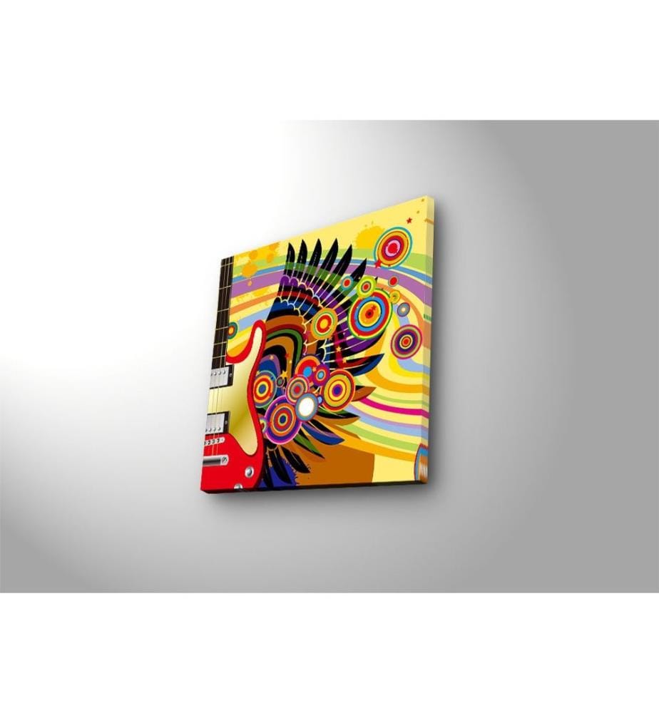 Peinture sur toile décorative éclairée par LED, multicolore, toile en daim