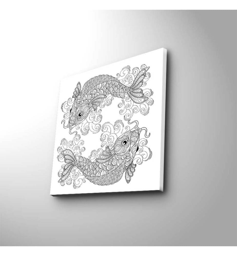 Toile décorative à peindre, Multicolore, Toile en daim
