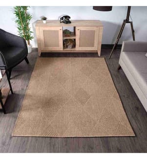Tappeto da sala, Beige, 100% polipropilene, 100 x 350 cm