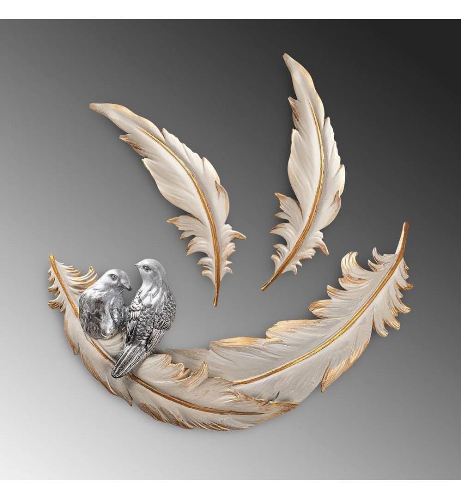 Dekoratives Wandaccessoire, Creme, Polyester