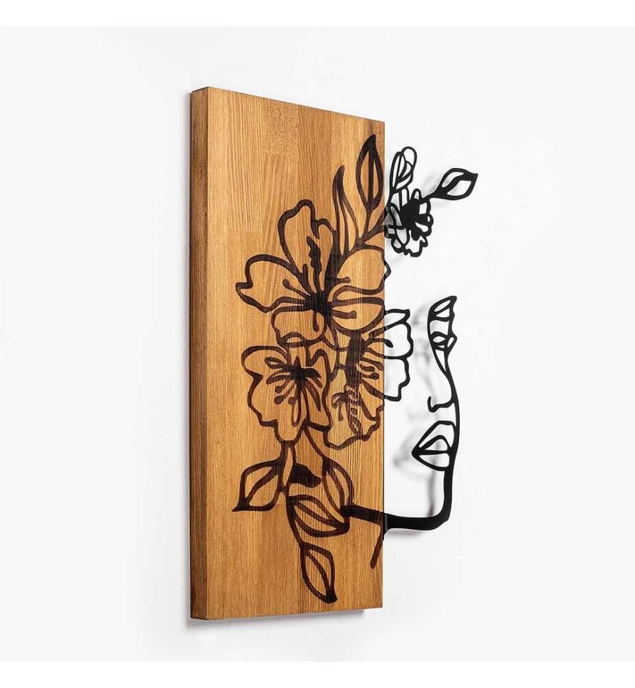 Dekoratives Wandzubehör aus Holz, Nussbaum schwarz, Holz