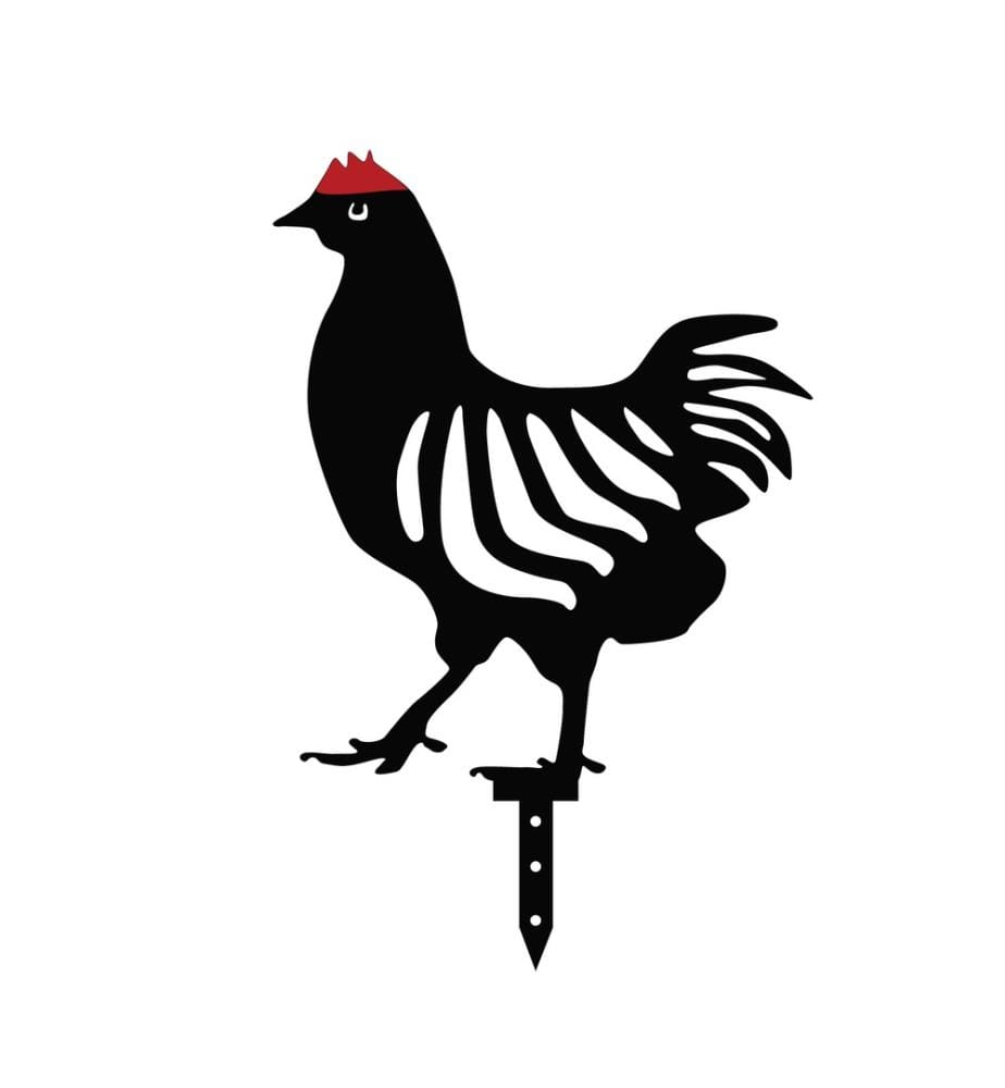 Dekoratives Garten-Metall-Zubehör-Set, Schwarz, Metall