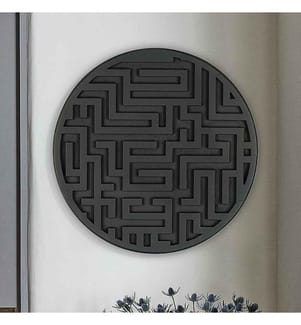 Dekoratives Wand-Accessoire, Schwarz, 100% Fichtenholz