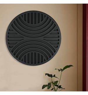 Dekoratives Wand-Accessoire, Schwarz, 100% Fichtenholz