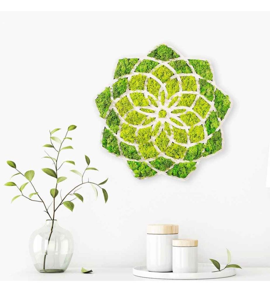 Accessoire mural décoratif, vert, blanc, 100% MDF - Moss