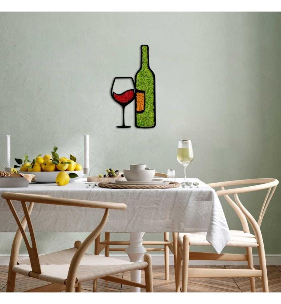 Dekoratives Wand-Accessoire, Hellgrün, Orange, Rot, 100% MDF - Moss